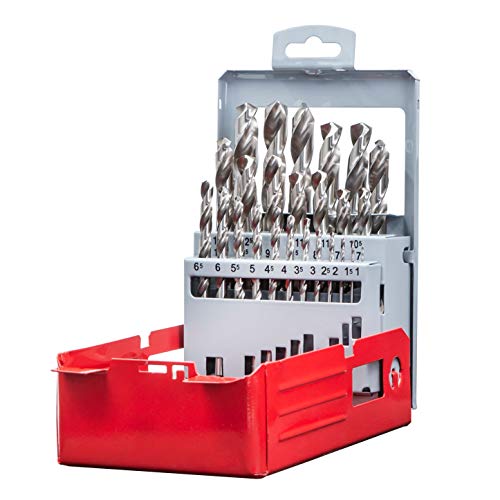 Krino 01360402 - HSS 'Basic' Set Punte Rettificate Per Acciaio e Metalli, Finitura Lucida - 25 Pezzi