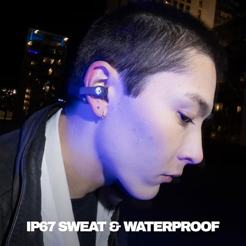 Image of Skullcandy Push 720 Open Wireless Open-Ear Bluetooth Earbuds, Headphones, Waterproof, Clip-On Lightweight Design, 30 Hours Battery, Wireless Charging Pouch, Microphone for iPhone Android - Future