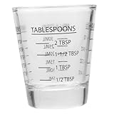 Tasse d'once - tasses en verre à shot expresso verres à mesurer de cuisine suffisamment compacts pour être rangés dans un tiroir avec des gadgets de cuisine des accessoires de bar.