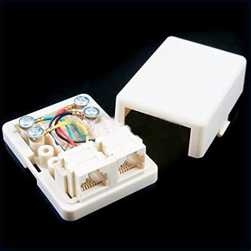 Image of Telephone Line Splitter Rj11 Male to 2 Port Female Telephone Line Splitter Connector RJ11 6P4C Male to 2 RJ11 6P4C Duplex Female Adaptor - (Pack of 2 Pcs)(Color May Vary)