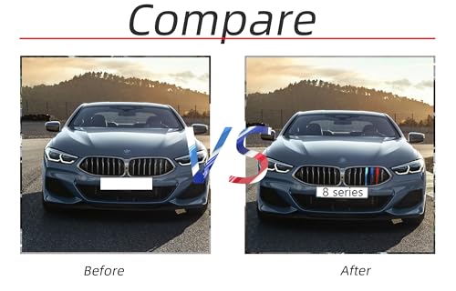 Image of grille color stripes Compatible bmw accessories 2020-2024 G14 G15 G16 8 Series 840I 850i 8-Beam, red,blue,light blue