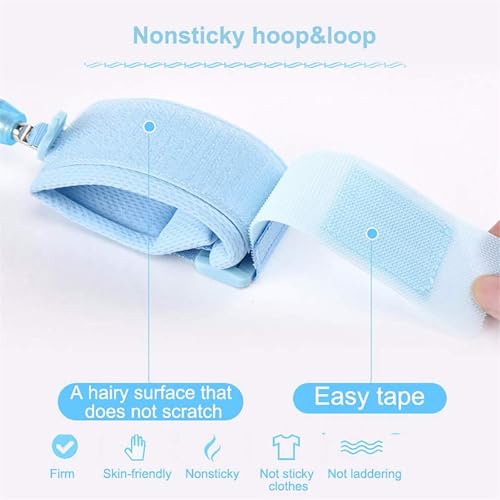 ToolHouse Adjustable Kids Safety Leash, 360° Rotating Anti-Lost Wrist Link with Security Lock, Comfortable Wristband for Toddlers Learning to Walk, For Outdoor Activities & Travel (Blue)