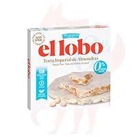 El Lobo – Almond Soft Bar No Sugar Added 200g | Hergestellt aus Mandeln und Eiweiß | Knusprige Textur | Typische Weihnachtssüßigkeit, 0% Zucker glutenfrei | Traditioneller Turrón-Kuchen