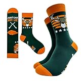 I Like Big Bucks And I Can Not Lie Novelty Funny Breathable Printed Cotton Socks, Unisex Cozy Knitted Crew Socks, Gifts for Outdoor Lovers Hunters Camping Hiking Teen Son Wife Husband Dad Boyfriend