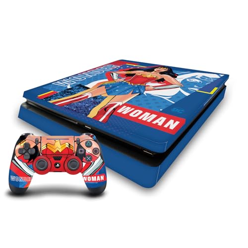 Skin PS4 Slim Wonder Woman vinyle premium anti-rayures pour console