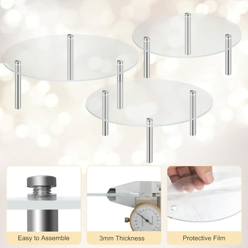 Support à gâteau transparent en acrylique robuste de qualité supérieure