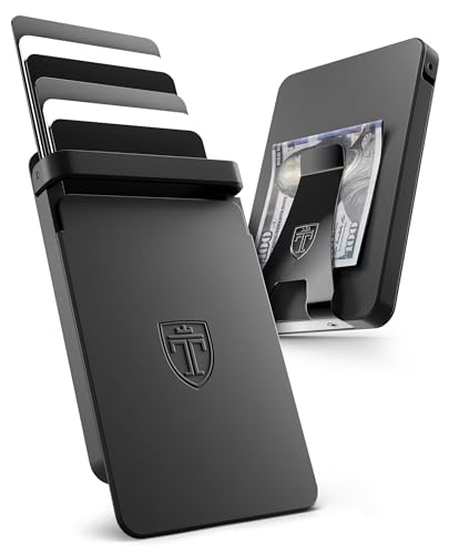 TRAVANDO SLYDE Aluminum Card Holder - RFID Blocking Slim Wallet for Men with...