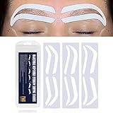 PMUBEAUTY 12Pairs Airbrush Eyebrow Shaping Stickers Adhesive Stencils Shape Tape Disposable Microblading Stamp Airbrush Brow Mapping Guide Semipermanent Auxiliary Air Brush Templates
