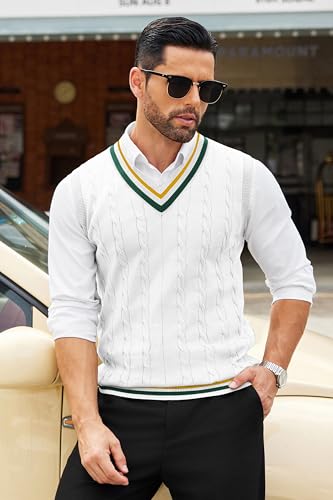Pull sans manches homme col V tricot respirant pour superposition chic - 3