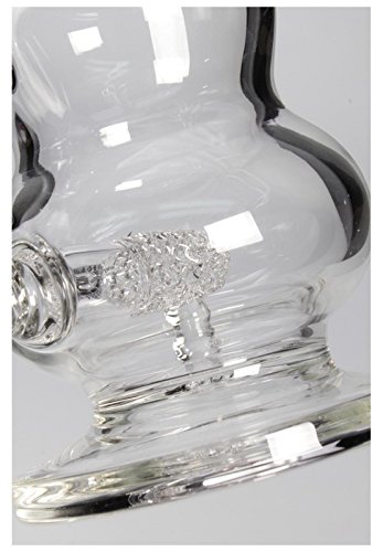 altrado Headshop Black Leaf' 'Bird Cage' Glas Wasserpfeife - Bong mit Cage Perko - Ø 81mm - NS 14F - für Kräuter und Tee – Bild 3