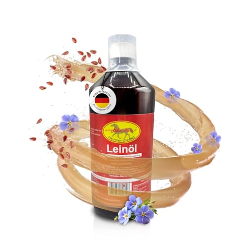 Scheidler horse-direkt Leinöl für Pferde, Hunde & Katzen 1 Liter – Mühlenfrisch kaltgepresstes Leinsamenöl ohne Zusätze – Reich an Omega 3 &...