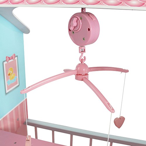 Olivia's Little World - All in One 16-18 inch Baby Doll Wooden Nursery Center - Double Sided Dollhouse for Baby Dolls with Swings - Multi- Functional Changing Station - Pink & Blue by Olivia's Little World - Used condition - Image 9