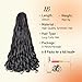 Vitorish French Curl Braiding Hair 22 Inch 75g/Pack Crochet Hair for Black Women 8 Packs Black Loose Wavy Pre Stretched Braiding Hair Synthetic Hair Extensions (22 Inch,8 Packs,1B)