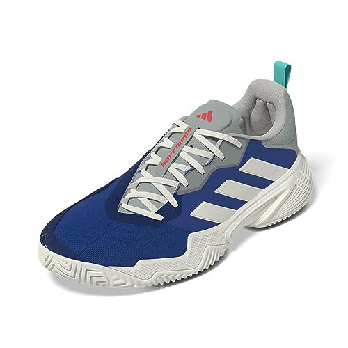 adidas Women's Barricade Tennis Sneaker, Team Royal Blue/Off White/Bright Red, 10.52