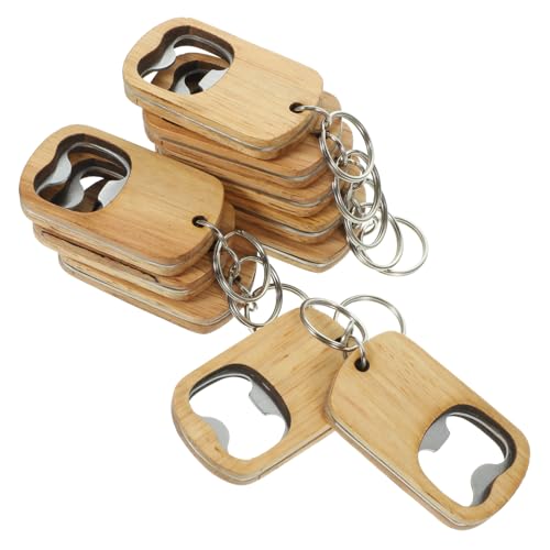 Ouvre-bouteilles porte-clés en bois Holibanna pour pique-nique et fêtes en extérieur