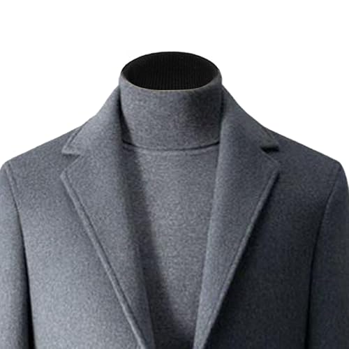 Maiyifu-GJ Men's Full Length Trench Coats Slim Fit Single Breasted Long Wool Coat Fall Winter Warm Casual Business Overcoat2