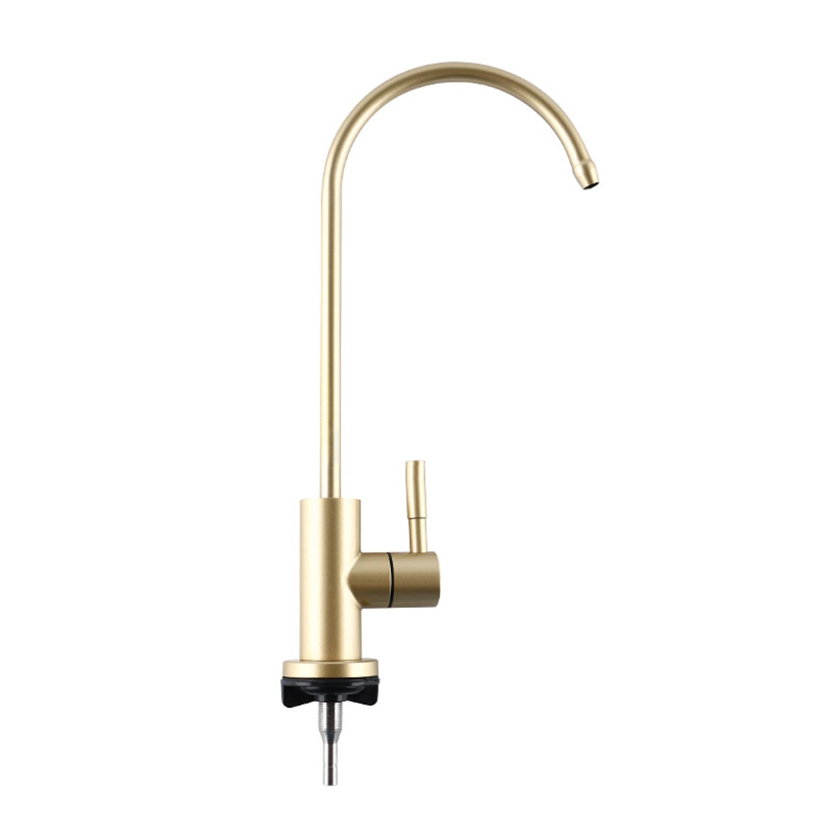 WDSOPK faucet Swan Neck Drinking Water Filter Kitchen Sink Tap Swivel Brushed Gold Finish