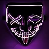 【Decoraciones de Halloween perfectas】: la máscara brillante se puede usar para cualquier ocasión como Halloween, fiesta temática, fiesta rave, bar, cumpleaños, mascarada, fiesta de carnaval, fiesta de disfraces, fiesta de carnaval, etc. ¡Úsalo y serás la persona más llamativa de la fiesta! También es adecuado como regalo especial de Halloween para padres, hijos y amigos.