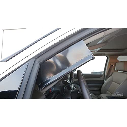 Image of Coverking Custom Fit Windshield Frost Snow Ice Blocker Cover Designed for Select Toyota Tacoma Models: Tarpaulin Vinyl Material, Black