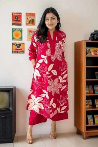 Image of Fashion Basket Wedani Cotton Printed Kurta Set for Women