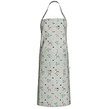Sophie Allport Woodland Unisex-Schürze für Erwachsene, mit verstellbarem Nackenband und Vordertasche, 100 % Baumwolle, grau, Einheitsgröße