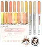 MOTIBACK Acrylstifte, Acryl Marker Set mit 10 lebendigen Farben für Schulunterricht und Büroalltag Ideale Geschenke zum Gestalten von Preisen, Belohnungen und persönlichen Kunstwerken (C)