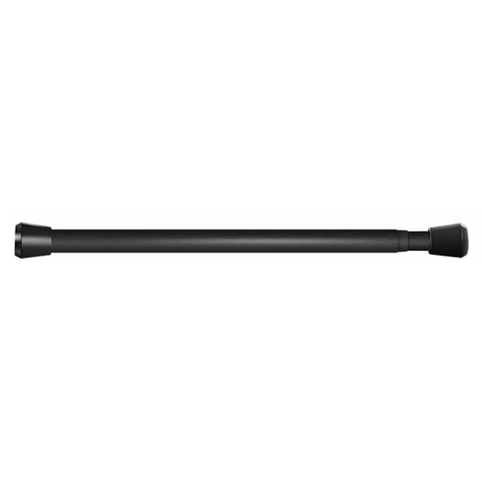 Spring Tension Curtain Rod, 24-94 in Shower Curtain Rod, Detachable Nonslip Ends for Windows Closet Cabinet, No Drill(Black,140-240cm/55-94in)