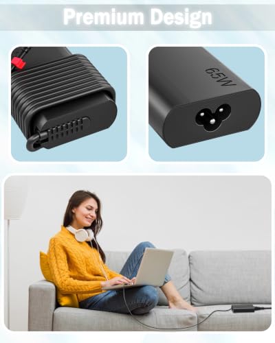 Image of WZXHU 65W USB C Laptop Charger for Lenovo ThinkPad Yoga ThinkBook | Compatible with ThinkPad X1 Carbon T14 E14 E16, Yoga 7i 9i, ThinkBook 14 15, Chromebook, Fast Charge Slim Travel Type C Cord