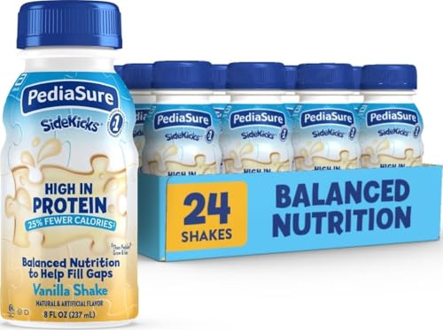 PediaSure SideKicks Kids Protein Shakes, 10g Protein, Vanilla, 24 Pack