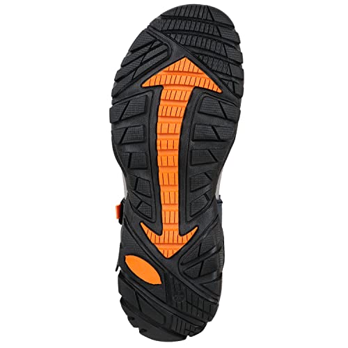 Image of AIRFAX Men's Casual|Indoor /Outdoor| Lightweight & Comfortable | Fashionable & Regular Use | with Phylon Technology Sole Valcro Sports Sandals-Black(AZONIX1)