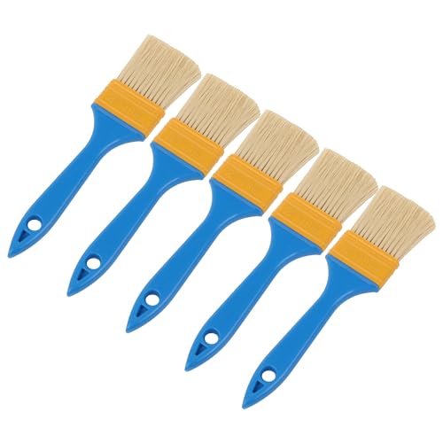 RDEXP 5 pinceles de pintura para pintor profesional con mango de plástico azul de 5 cm