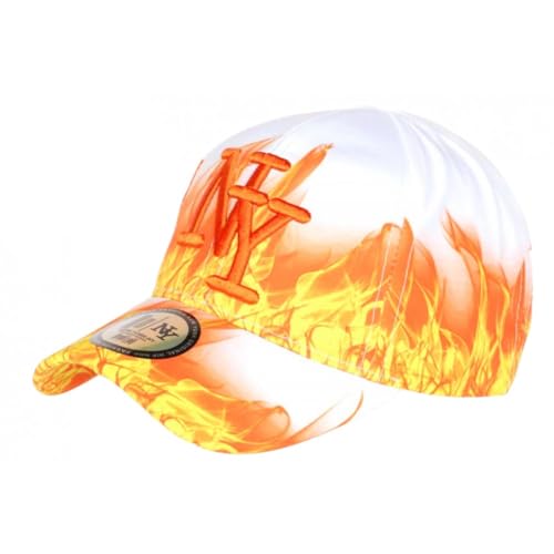 Casquette enfant NY orange idéale pour le skate et l'école - Streetwear Hip Hop Honour 7-11 ans