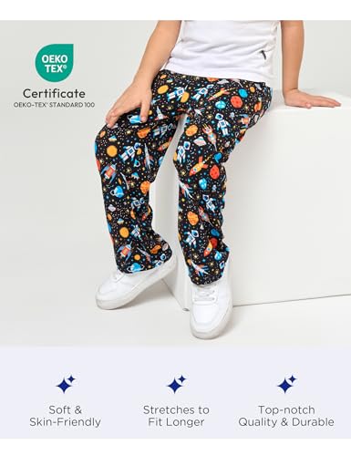 Bamboo Viscose Toddler Boys Wide Leg Pajama Pants Elastic Waist Pajama Bottom with Pockets4