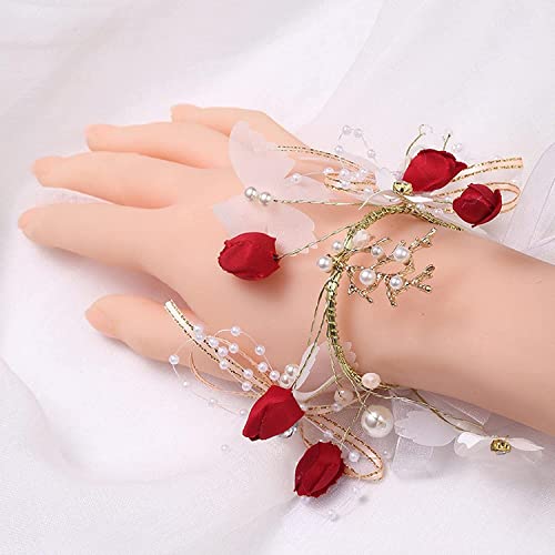 Corsage de poignet et boutonnière de mariage fleur E - 3