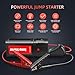 DBPOWER Jump Starter 2750A Peak 76.96Wh Portable Car Jump Starter (Up to 10L Gas/8L Diesel Engine) 12V Auto Battery Booster Pack with Smart Clamp Cables, Quick Charger, LED Light Jump Box