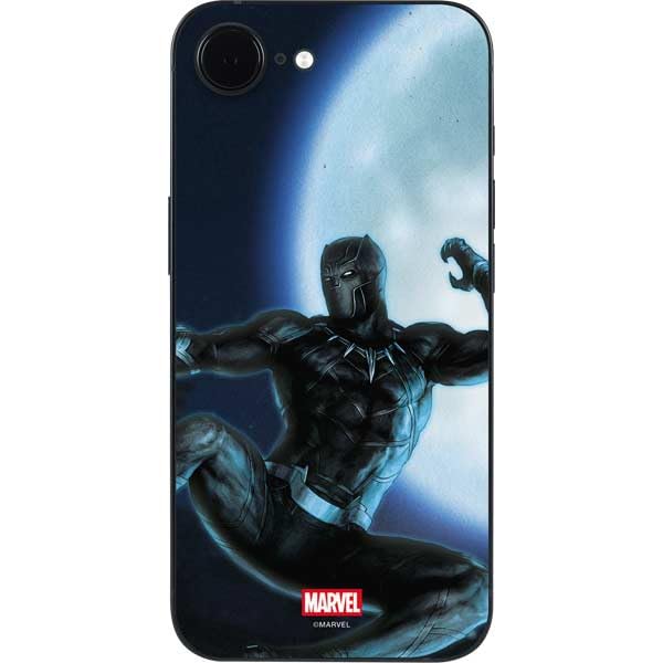 Skinit Decal Phone Skin Compatible with iPhone 16e - Officially Licensed Marvel Black Panther Jumping Through Air Design