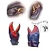 Funny Crazy Crab Hat with Claws and Antenna, Latex Giant Claws Gloves Mitt Kit, Crab Costume Props Hat Set - Red, One Size