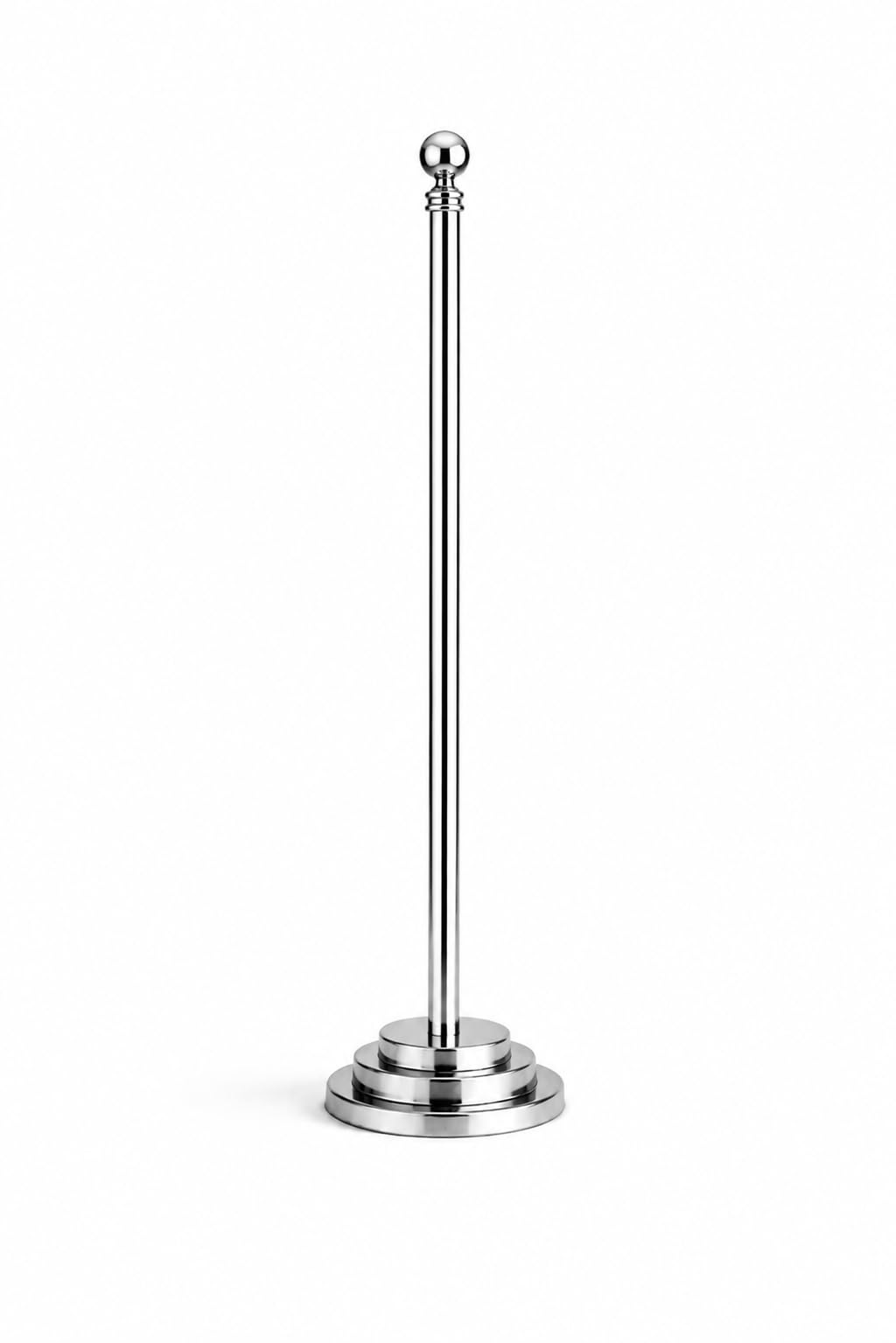 4 Feet Heavy Weight Stainless Steel Flag Pole Stand | High Glossy Floor Mount Flag Rod with Round Base, Detachable for Office, School, Government & Events-image-23