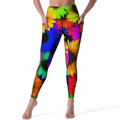 Legging taille haute fitness Fleur De Couleur pantalon extensible anti-glissement taille S