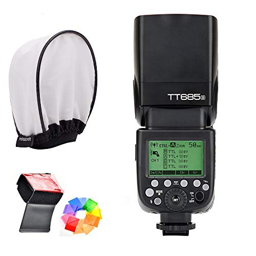 Godox TT685S HSS 1/8000S GN60 TTL Flash Speedlite 0.1-2.s Recycle Time 230 Full Power Flashes Supports TTL/M/Multi/S1/S2 Modes 20-200mm Auto/Manual Zooming for Sony DSLR with MI Shoe