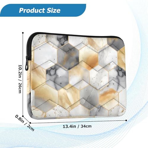 Funda para portátil 13-14 pulgadas con diseño mármol blanco miniatura 3