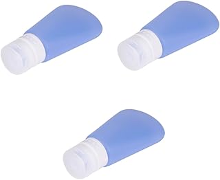 Abaodam 3Pcs Garrafas De Viagem Recipiente De Loção De Viagem Recipiente De Garrafa Recarregável Recipientes De Silicone Recipiente De Lavagem Corporal Garrafa De Silicone Vazia