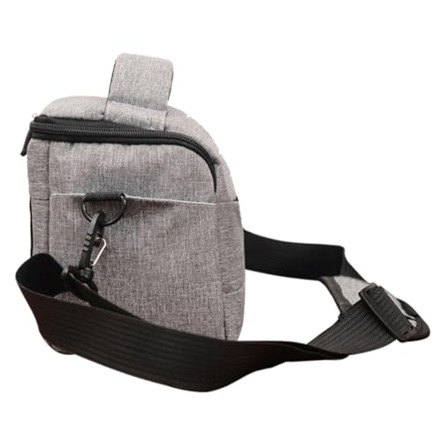 Cámara DSLR bolsa de nailon resistente gris con múltiples compartimentos de viaje 7