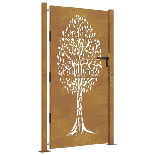 VidaXL Cancello da Giardino 105x205 cm in Acciaio