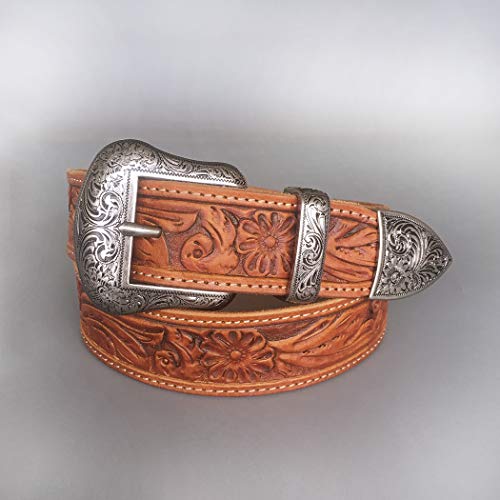 JEAN'S FRIEND Vintage Pin Belt Buckle Hand Crafted Cowboy Cowgirl Genuine Leather Belt3