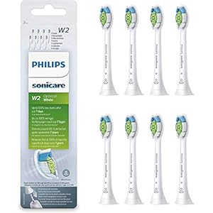 Philips Sonicare W2 Optimal White – 8 Stuks – Voor wittere tanden – Selecteer automatisch de optimale poetsstand…
