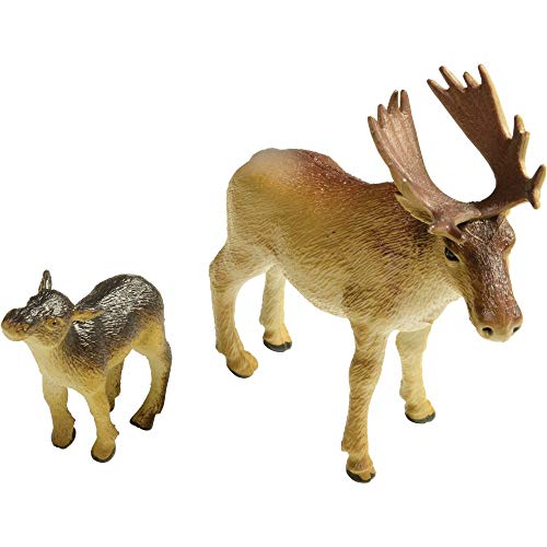 Constructive Playthings Tom-64 Vinyl Forest Animal Play Set, Figurine Animal Collection, Set Of 4 Animals #TOP5