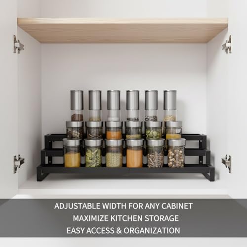 Expandable-Kitchen-Spice-Rack-Three-tier-Metal-Spice-Organizer-Suitable-For-Kitchen-Countertops-And-Cabinet-Wall-mounted-Spice-Storage-Boxes