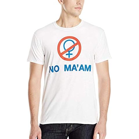 Married with Children Men's No Ma'am Graphic T-Shirt (XXX-Large) White Cover