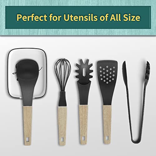 Njcharms Ceramic Spoon Rest For Stove Top, Large Spoon Holder For Kitchen Counter Top, White Cute Coffee Spoon Rests, Cooking Utensil Rest, Premium Farmhouse Kitchen Small Decoration,1 Pcs #TOP4